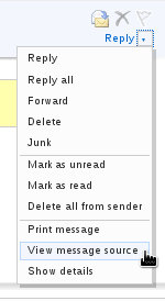 Windows Live Mail - View Message Source